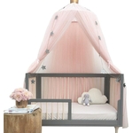 Ciel de Lit Bébé | Rose avec Couronne