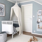 Ciel de Lit Bébé | Chapiteau Blanc avec décor