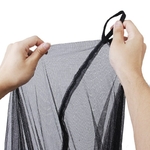 Voile de Lit | Noir installation