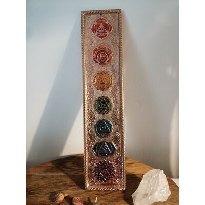 Porte-Encens-Métal-7-Chakras-Cuivre-28cm