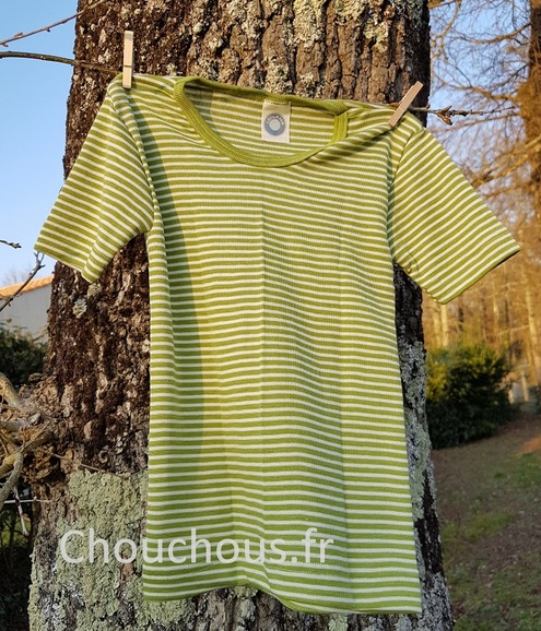 t-shirt-vert-rayé-Cosilana