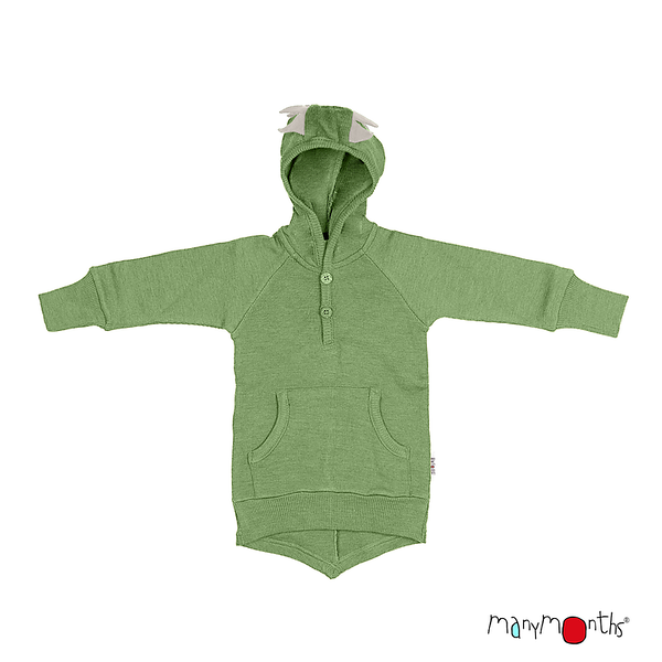 Pull à capuche Dino ManyMonths - jade green