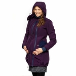 Liliputi Mamacoat manteau de portage et grossesse 4en1 Blue Plum 4