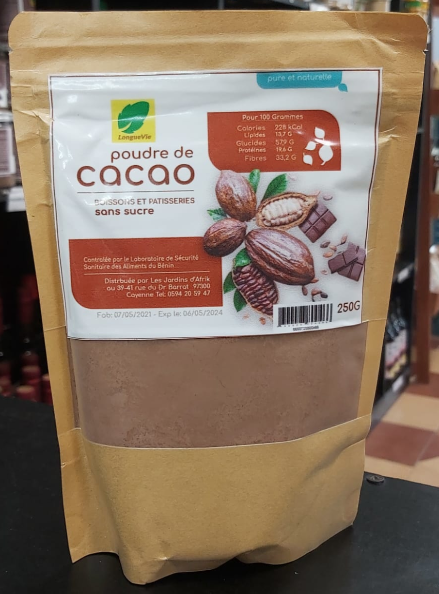 Poudre de cacao non sucrée - 250 g