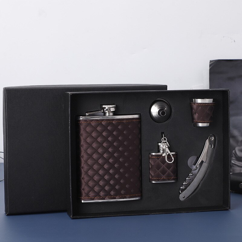 Flagon-de-liqueur-en-acier-inoxydable-304-8oz-bouteille-de-Vodka-alcool-grille-en-Pu-avec