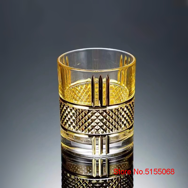Gobelet-Whisky-en-verre-dor-l-ancienne-Style-europ-en-luxe-motif-diamant-coup-Trace-de