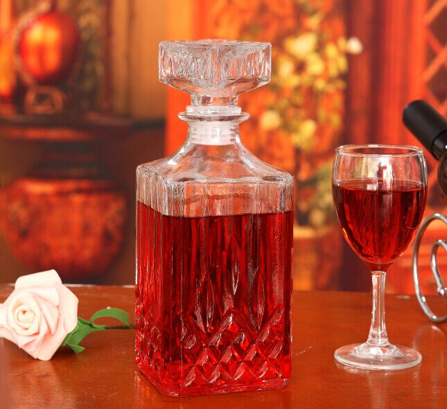 Verseur-de-bouteille-en-verre-diamant-800ml-Vintage-bouteille-de-liqueur-whisky-cristal-Carafe-Bar