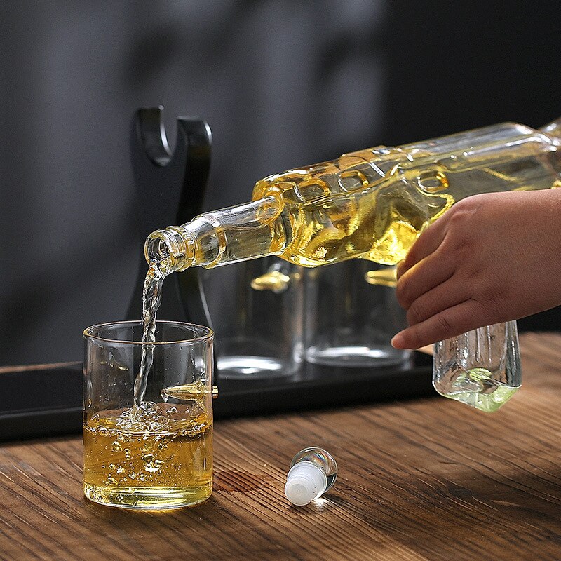 Carafe-whisky-en-verre-haut-de-gamme-avec-support-tasse-balles-AK47-forme-de-odor-ensemble