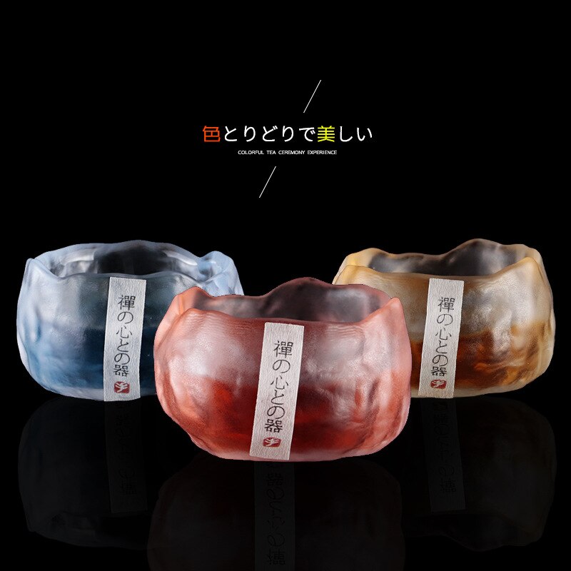Tasse-en-cristal-de-style-japonais-pour-th-motif-de-marteau-irr-gulier-verres-vin-verre