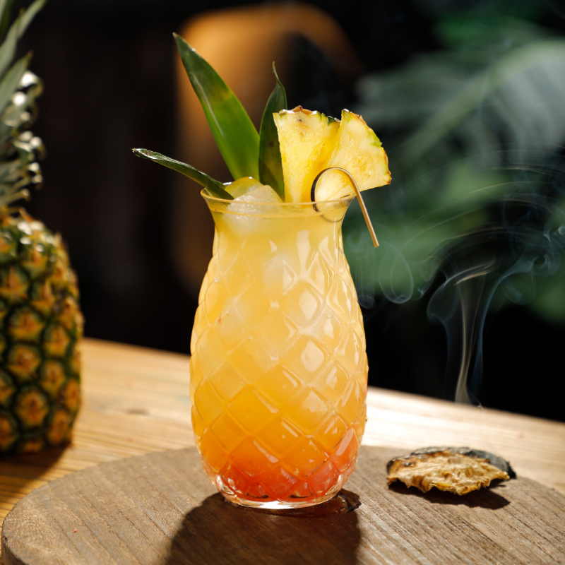 Verre Cocktail Ananas – Déco Exotique