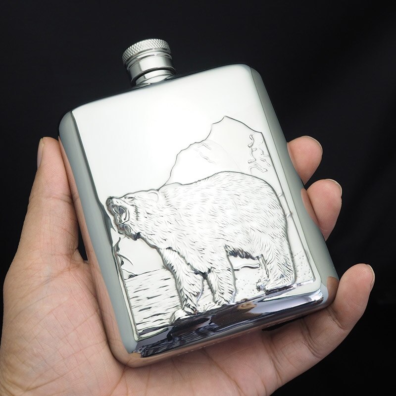 Flasque à Whisky Personnalisable En Acier Inoxydable - Gravure Laser Photo Ou Texte - Cadeau Pour Homme, Papa, Témoin - Capacité 8 Oz (227ml)