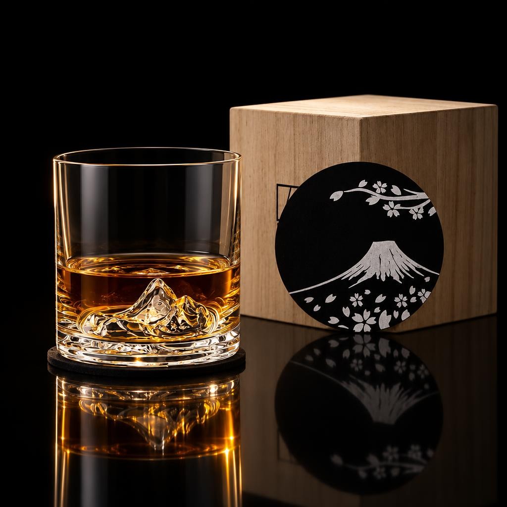 verre-a-whisky-japonais-vague-fond-noir