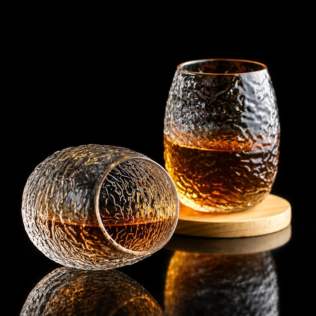 verres-a-whisky-japonais-ancien-fond-noir