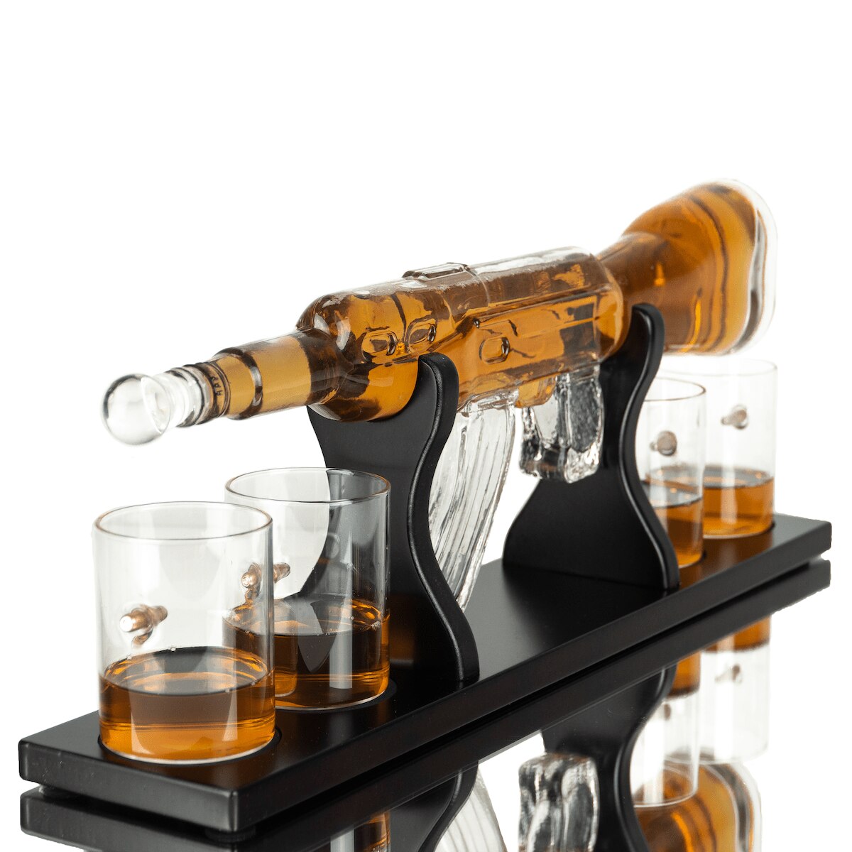 bouteille de vin en forme de pistolet ak47 verres quatre verres avec pistolet whisky carafe en