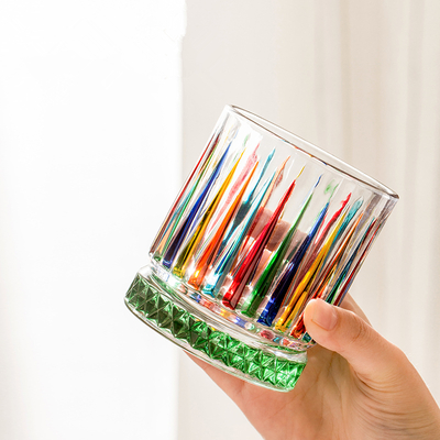 Verre-Whisky-de-Style-italien-peint-la-main-couleur-verre-bi-re