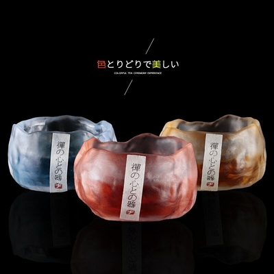Tasse-en-cristal-de-style-japonais-pour-th-motif-de-marteau-irr-gulier-verres-vin-verre
