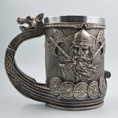 Tasse-bi-re-Viking-Pirate-Rune-en-acier-inoxydable-304-Imitation-r-sine-Tankard