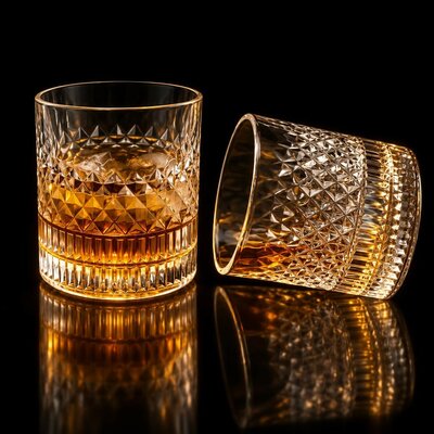 verre-a-whisky-vintage-lumineux-fond-noir