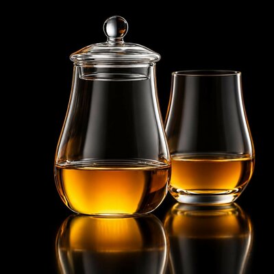 verre-tulipe-couvercle-fond-noir