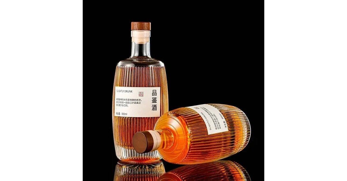 Carafe Premium Support Bois Carafe à Whisky 1000ML Avec Support Bois Et Robinet - Tonneau Verre Premium Pour Bar Maison Et Cadeaux Cadeau Amateur Whisky