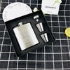 Bouteille-de-Whisky-en-argent-7oz-entonnoir-Flagon-de-liqueur-imprim-ensemble-de-bouteilles-de-hanche