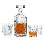 Coffret carafe 750 ml et 4 verres à whisky