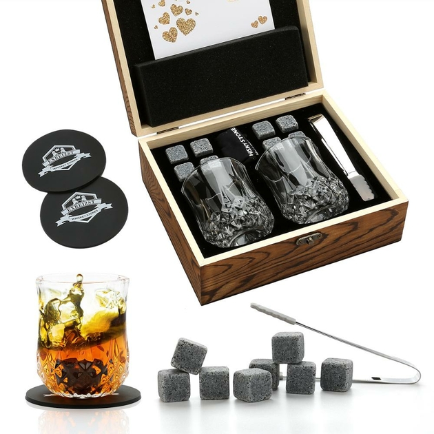Coffret de verres de dégustation à rhum et whisky DIAMANTE Collection  'Auris' en cristal non décoré Coffret cadeau de 4 verres à dégustation -   France
