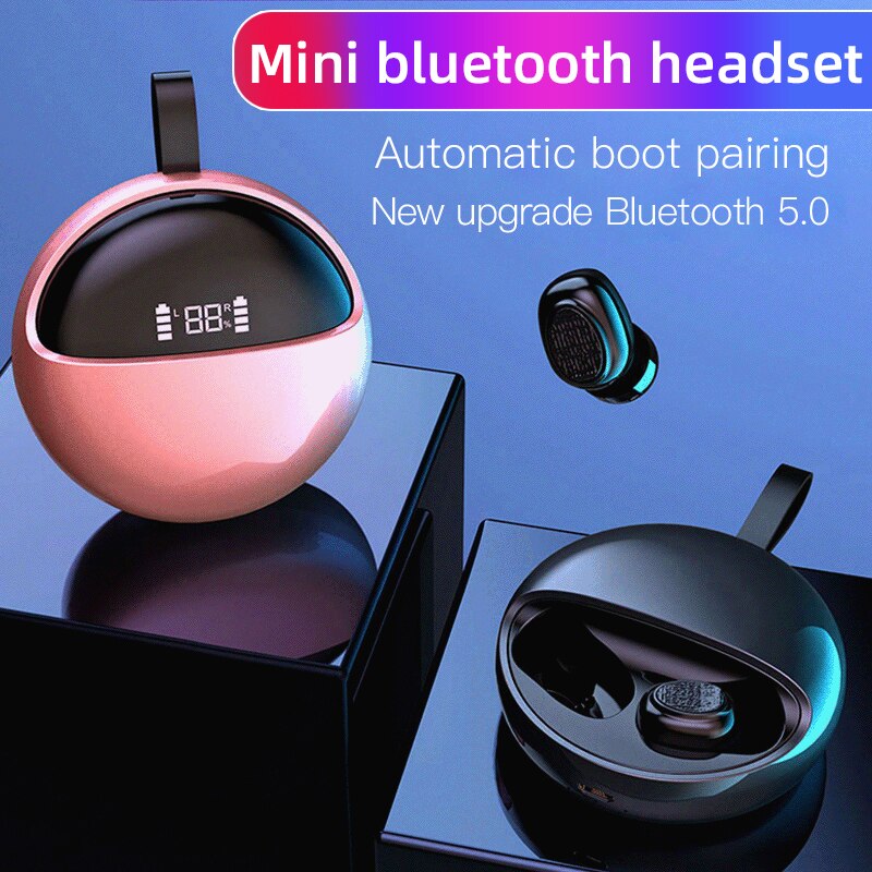 Affichage-de-LED-dans-l-oreille-TWS-couteur-rond-style-Bluetooth-V5-0-contr-le-tactile