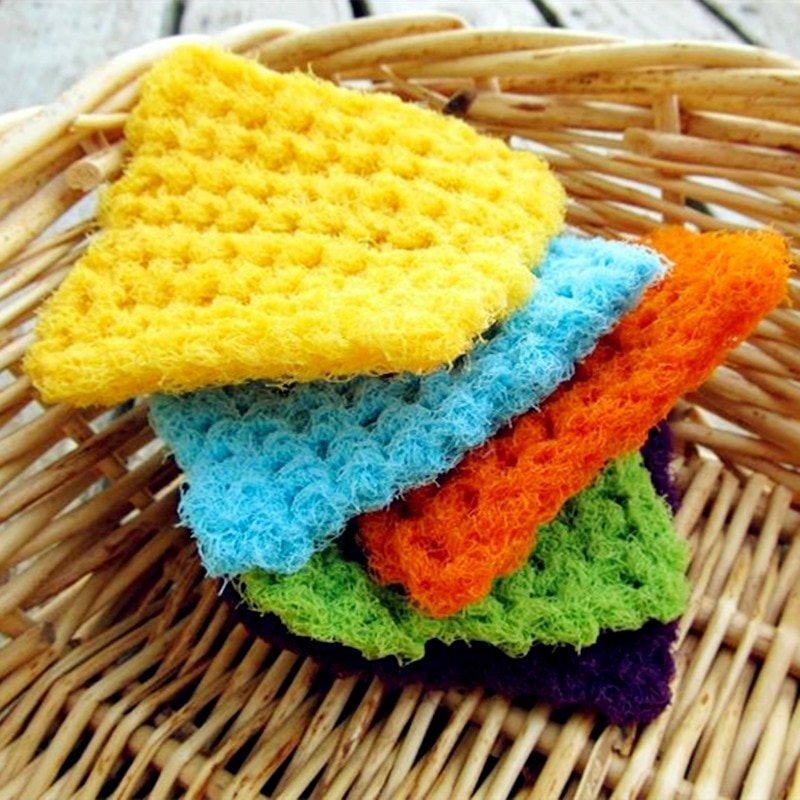 Lave-vaisselle-lavable-r-curer-cuisine-nettoyage-r-curer-fil-de-coton-au-Crochet-tricot-la