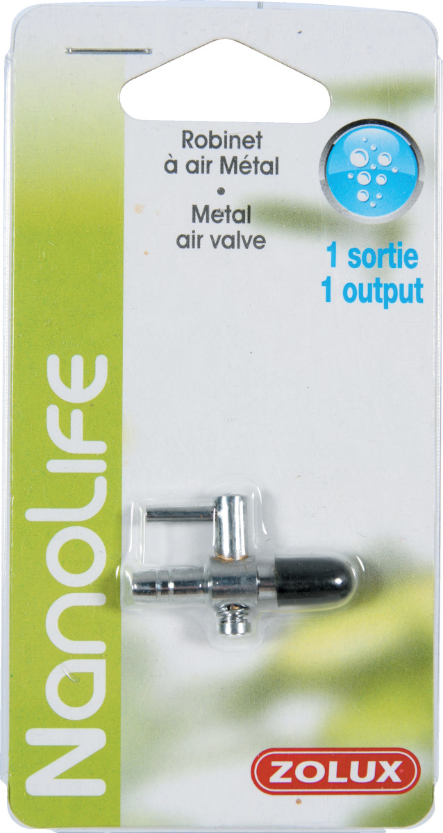 ZOLUX NanoLife Robinet métal 1 sortie pour tuyau d\'air 4/6 mm