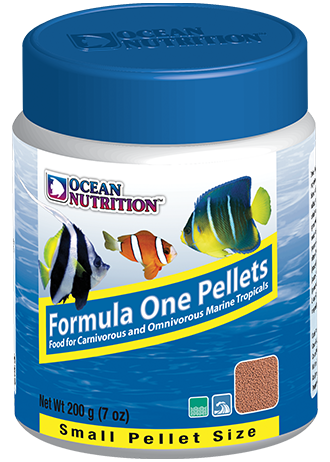 OCEAN NUTRITION Formula One Granulés Small 200 gr. nourriture à base de Krill, fruits de mer, plancton, spiruline pour poissons marins de moins de 10 cm