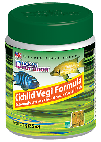 OCEAN NUTRITION Cichlid Vegi Flocons 70 gr. nourriture pour Cichlidés africains et autres poissons d\'eau douce végétariens