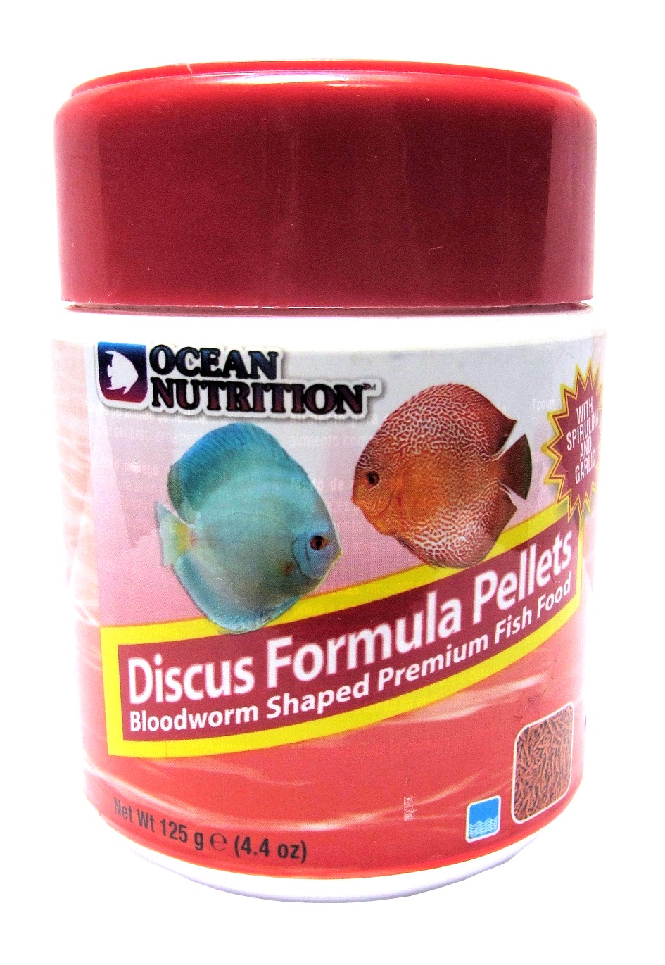 OCEAN NUTRITION Discus Granulés 125 gr. nourriture en forme de vers de vase pour Discus avec ail et spiruline