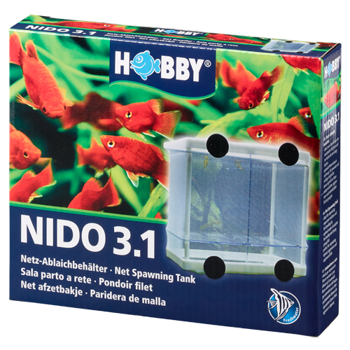 HOBBY Nido 3.1 pondoir filet 16 x 16 x 14 cm avec séparateur pour poissons