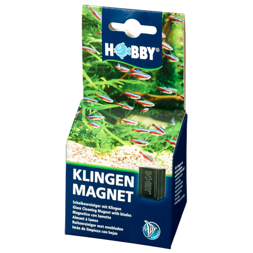 Aimant à lames HOBBY pour l\'élimination facile des algues tenaces sur les vitres de l\'aquarium jusqu\'à 10 mm d\'épaisseur