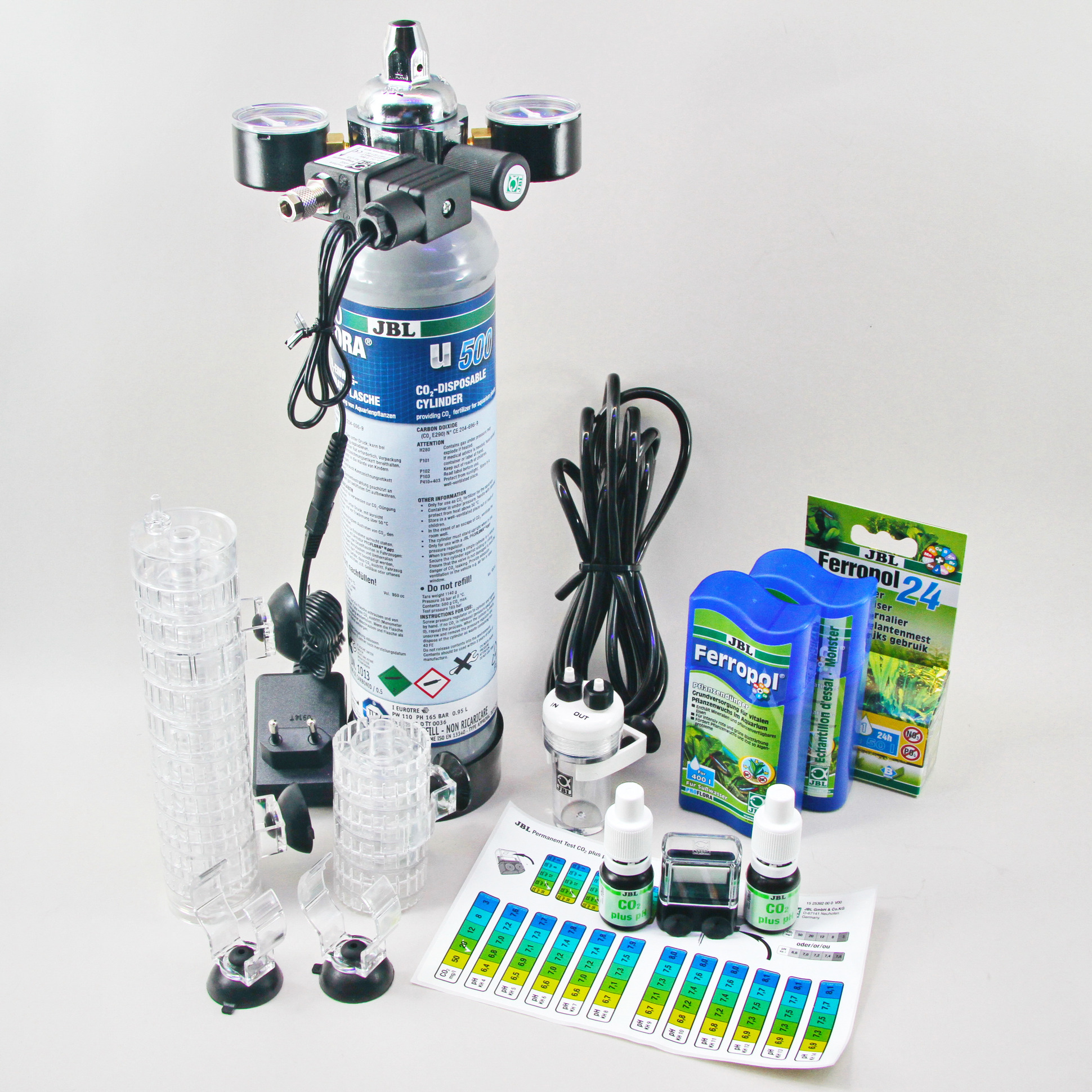 JBL ProFlora u502 kit CO2 avec bouteille jetable 500 gr. et