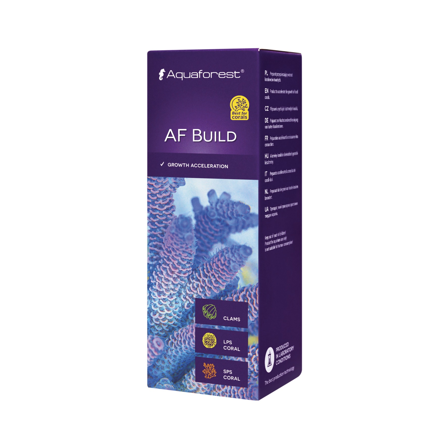 AQUAFOREST AF Build 10 ml préparation à base de iodes, carbonates, calcium, permettant d'accélérer la croissance des coraux