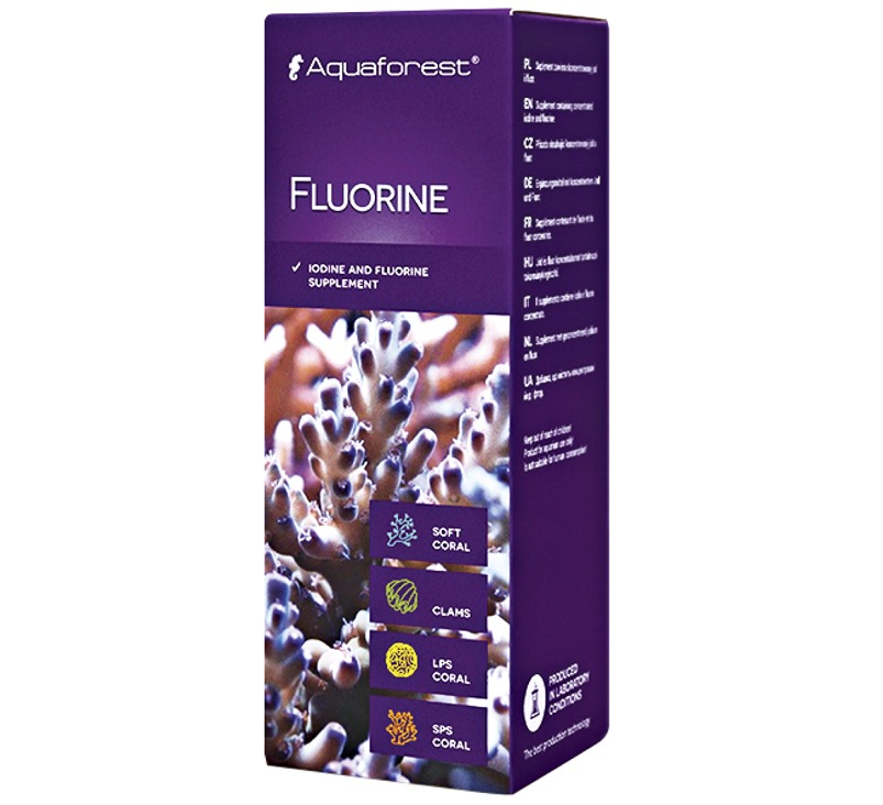 AQUAFOREST Fluorine 50 ml concentré de Iode et de Fluor pour la croissance des coraux durs