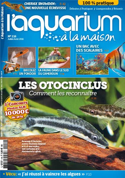 L\'Aquarium à la maison N°116 - Magazine sur l\'aquariophilie Juillet - Aout 2016