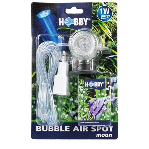 HOBBY Bubble Air Spot Moon spot bleu LED submersible avec diffuseur d\'air pour aquarium