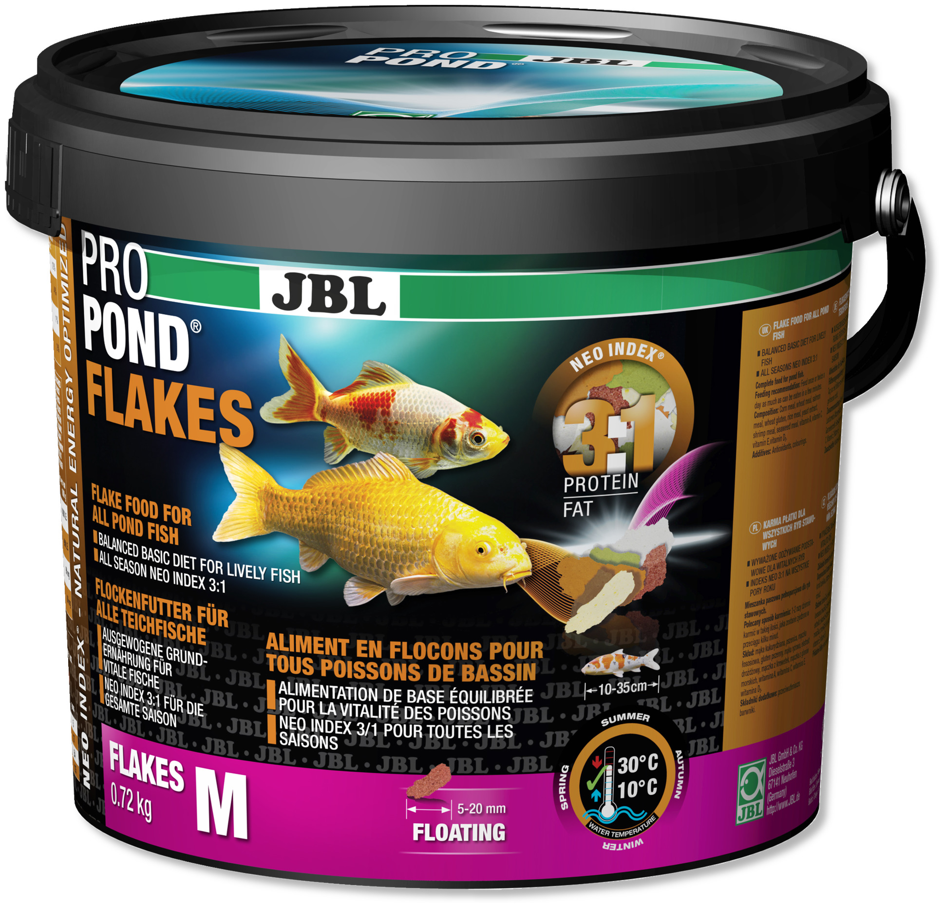 JBL ProPond Flakes M 0,72 Kg nourriture en flocons pour tous poissons de bassin de 10 à 35 cm