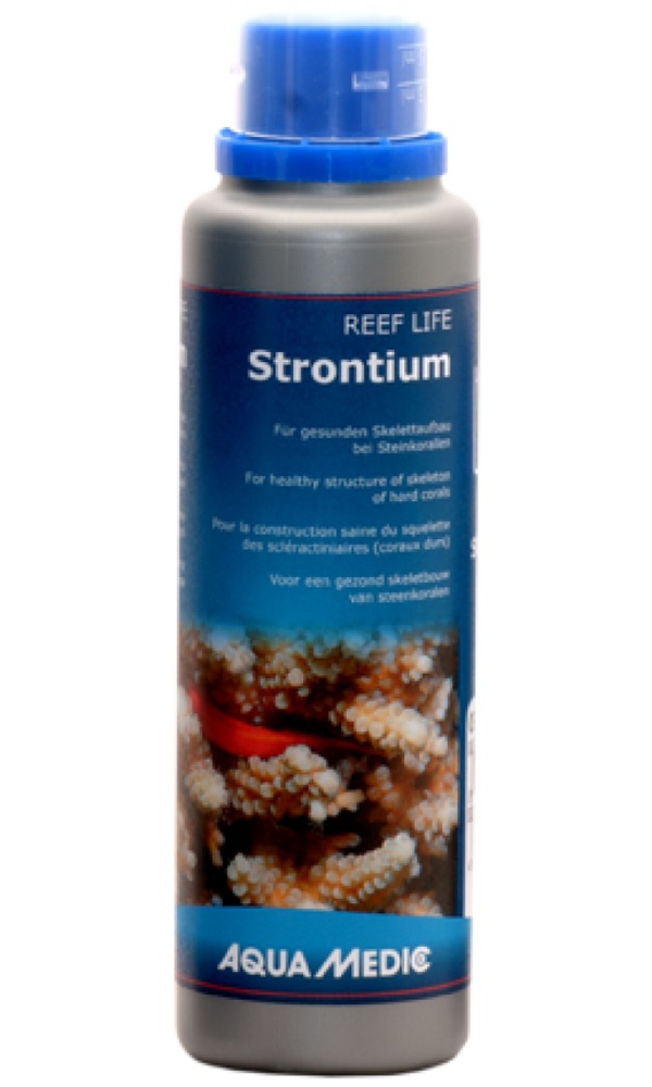 AQUA MEDIC REEF LIFE Strontium 250 ml pour la construction saine du squelette des coraux durs et coquillages