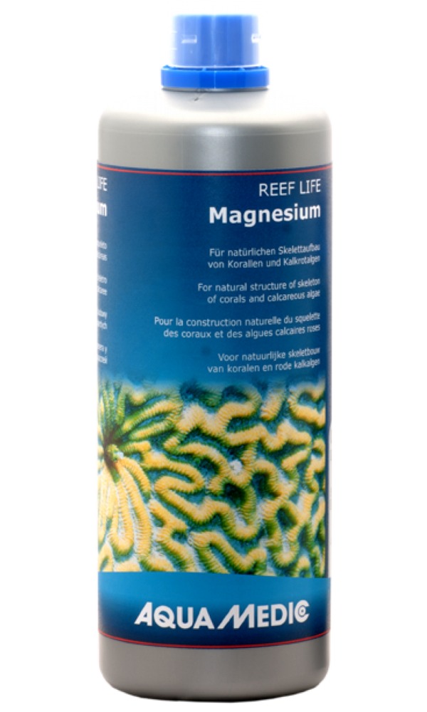 AQUA MEDIC REEF LIFE Magnesium 1000 ml complément de Magnésium pour la construction naturelles du squelette des coraux durs et coralline
