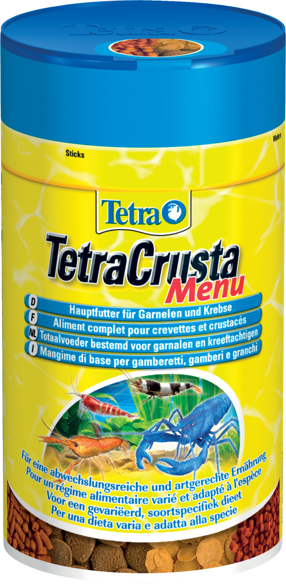 TETRA CrustaMenu 100 ml 4 nourritures différentes pour crevettes et autres crustacés d\'eau douce
