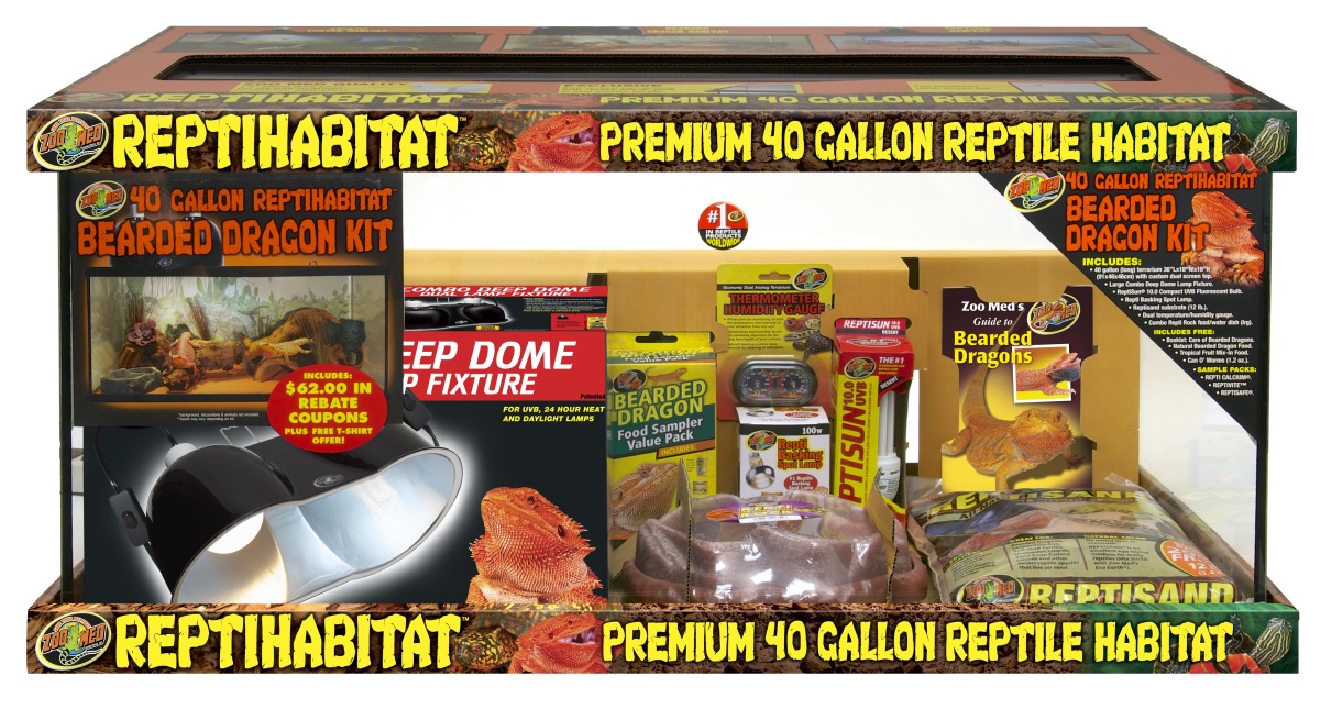 ZOOMED Kit ReptiHabitat Pogona NTB40E kit terrarium complet 91 x 46 x 46 cm