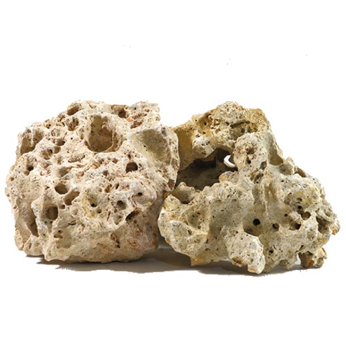 AQUADECO Multi Holestone 1,8 à 2,3 Kg roche naturelle vendue à l\'unité pour aquarium d\'eau douce, eau de mer et terrarium