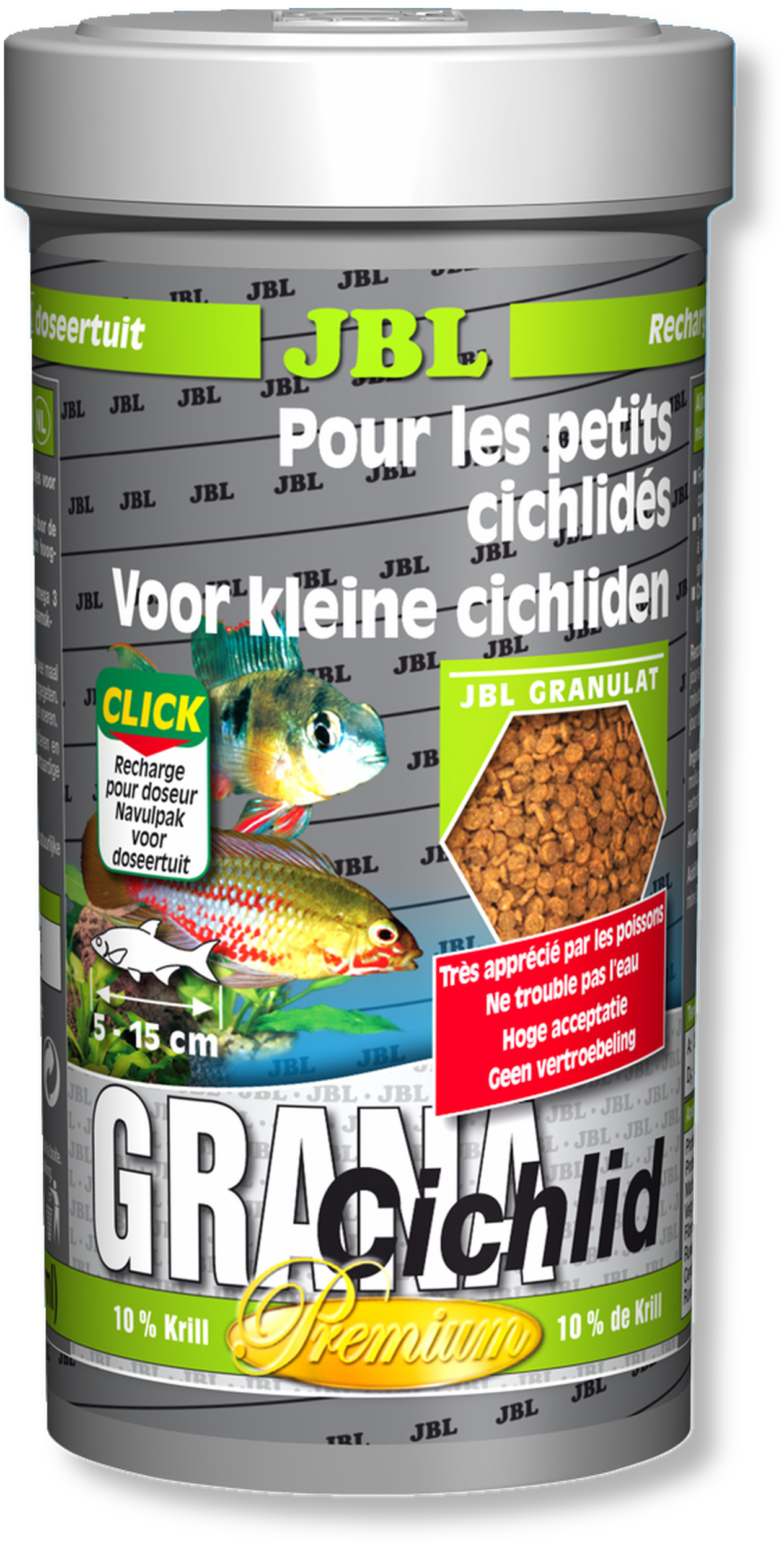 JBL Grana Cichlid 250 ml nourriture premium en granulés pour cichlidés carnivores