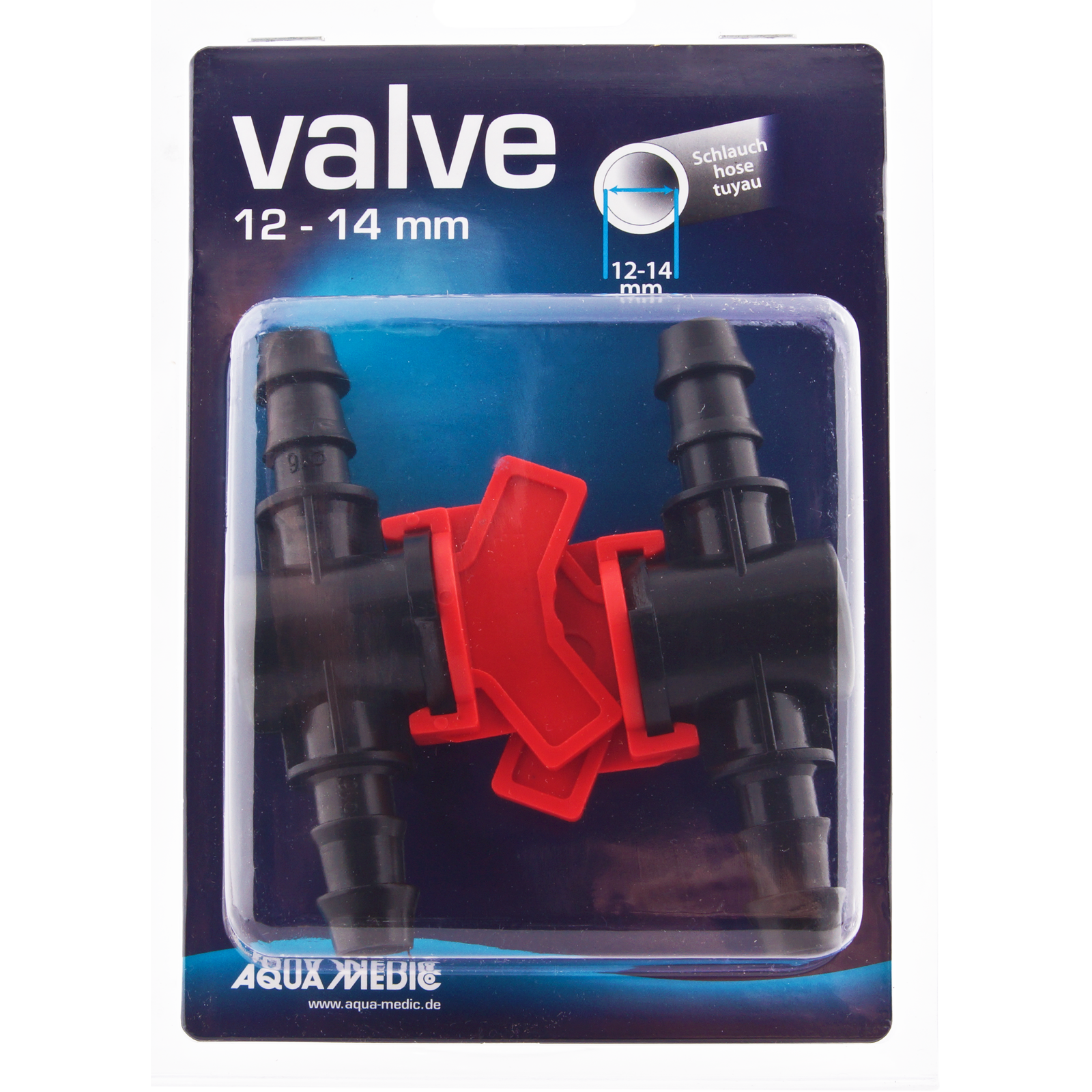 AQUA MEDIC Valve 12 - 14 mm lot de 2 robinets un quart de tour pour tuyau souple 12/16 mm