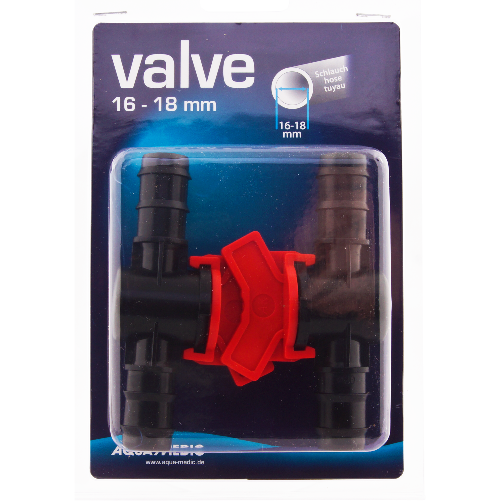 AQUA MEDIC Valve 16 - 18 mm lot de 2 robinets un quart de tour pour tuyau souple 16/22 mm