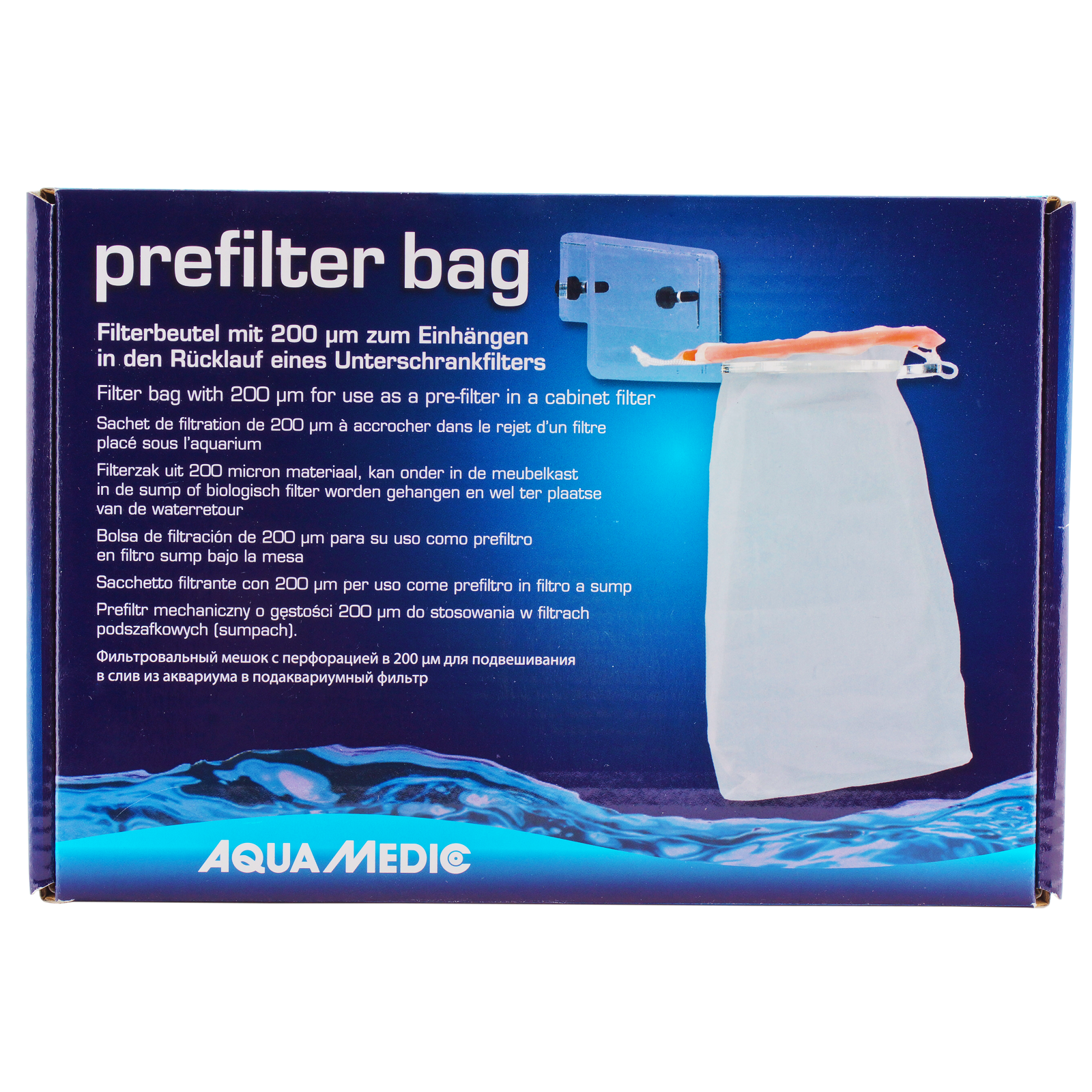 AQUA MEDIC Prefilter Bag kit support avec Filter Bag 200 microns